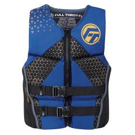Full Throttle Men's Rapid-Dry Flex-Back Life Jacket - XL - Blue/Black