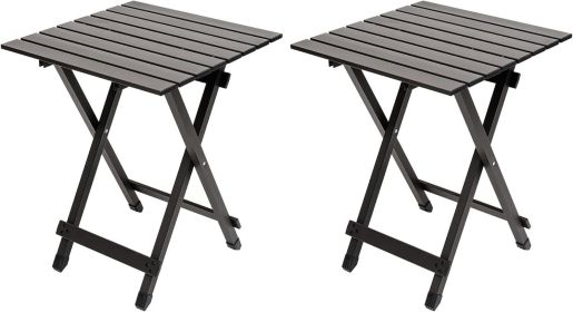 3 in 1 Folding Camping Table, Stool, and Footrest, Lightweight Portable up to 300 LBS, Easy to Carry for Beach, Fishing, Trip, Picnic, Lawn (Color: Coffee-2set)