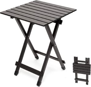 3 in 1 Folding Camping Table, Stool, and Footrest, Lightweight Portable up to 300 LBS, Easy to Carry for Beach, Fishing, Trip, Picnic, Lawn (Color: Brown-1set)